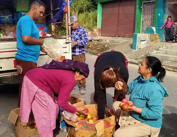 घरदैलोमै जुम्ली स्याउ, स्याङ्जालीको रोजाइमा स्वदेशी स्वाद।